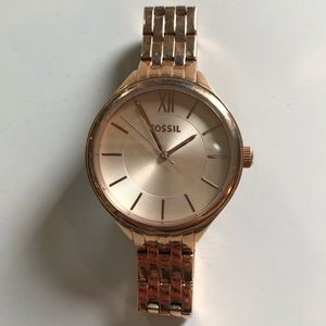 Rose Gold Fossil Watch